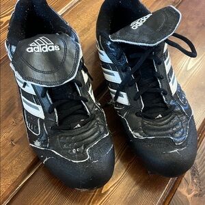 Adidas Black and White Athletic Soccer/baseball Cleats